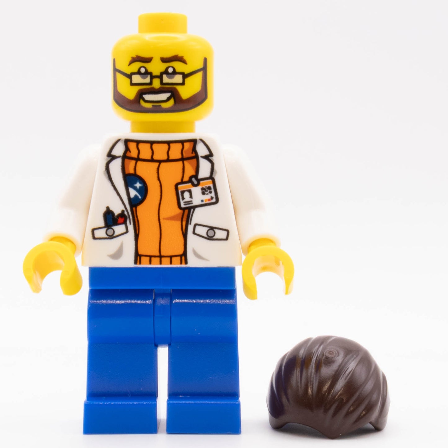 LEGO® Arctic Scientist - Dark Brown Hair, Beard Minifigure City CTY0494