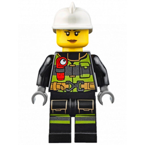 LEGO® Firefighter Female - Reflective Stripes Minifigure City CTY0627
