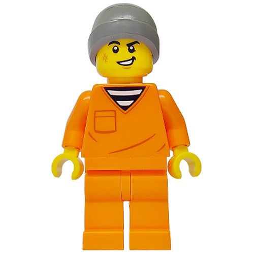 LEGO® Police - City Jail Prisoner Male Orange Prison Jumpsuit Minifigure City CTY1699