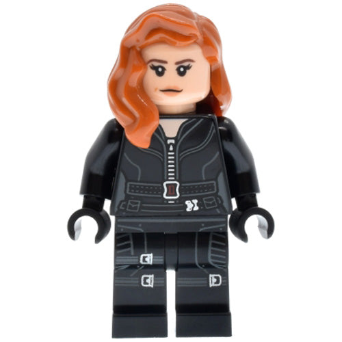 LEGO® Black Widow - Black Jumpsuit, Dark Orange Mid-Length Hair Minifigure Super Heroes SH1012