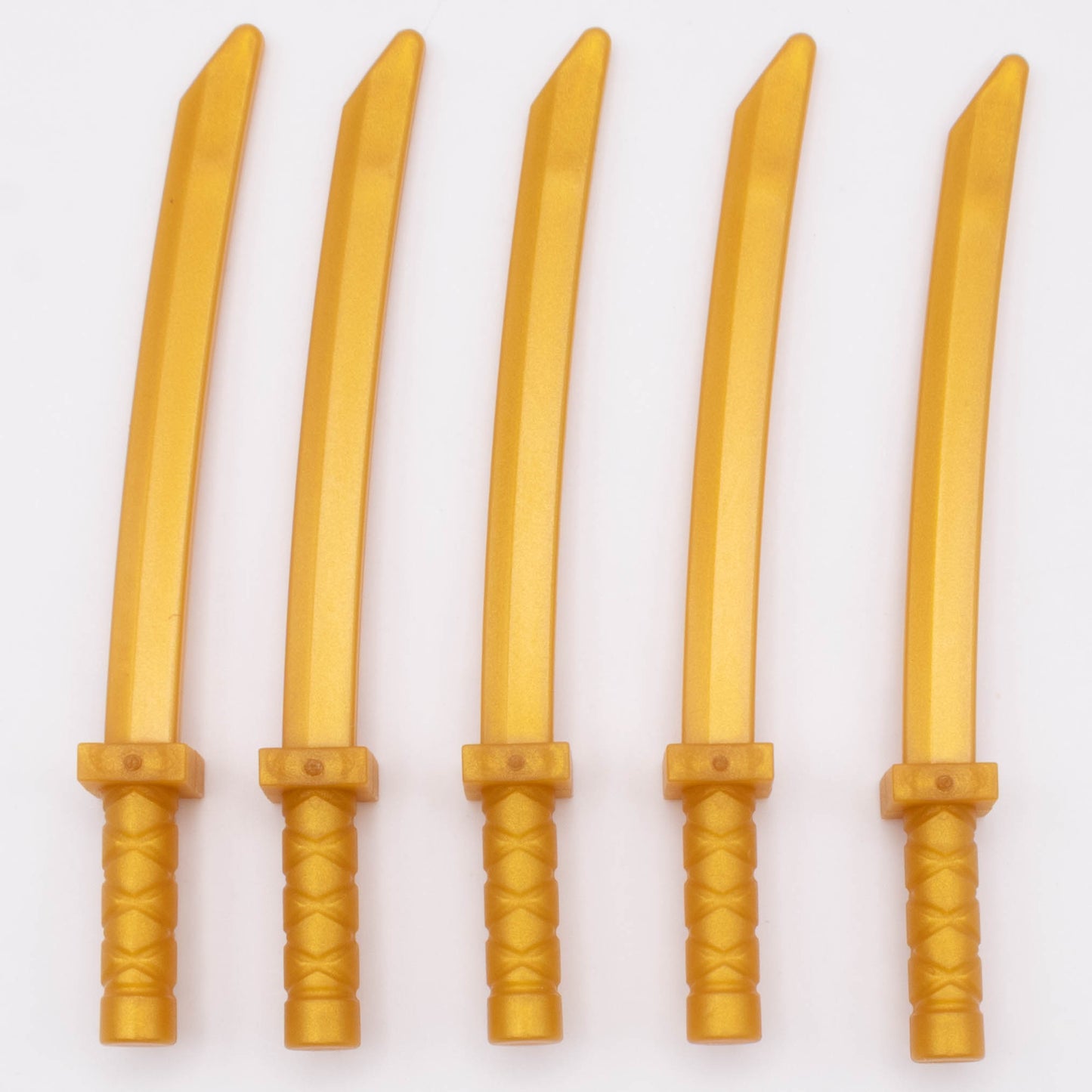 LEGO® 5 x Katana Sword Minifigure Part Weapon Ninjago Pearl Gold Blade 21459 Bulk