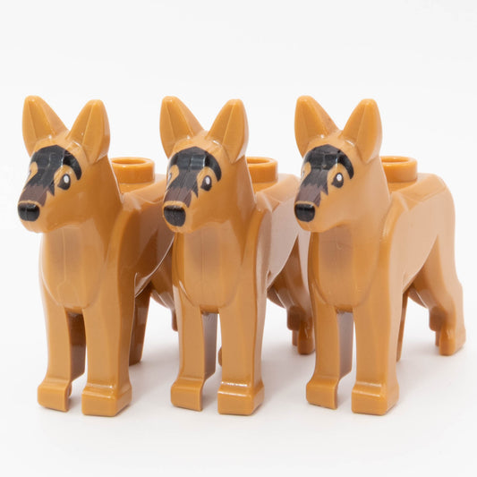 LEGO® 3 x Animal Dog German Shepherd Alsatian 92586pb01 Bulk