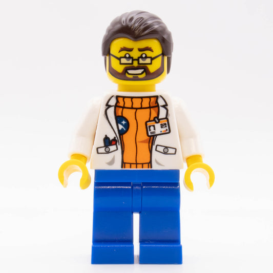 LEGO® Arctic Scientist - Dark Brown Hair, Beard Minifigure City CTY0494