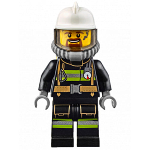 LEGO® Firefighter Male - Breathing Neck Gear with Air Tanks Minifigure City CTY0626