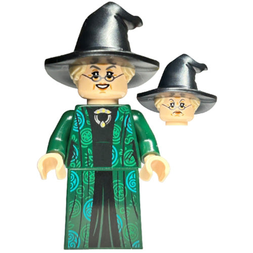 LEGO® Professor Minerva McGonagall - Dark Green Robe over Black Dress Minifigure Harry Potter HP274