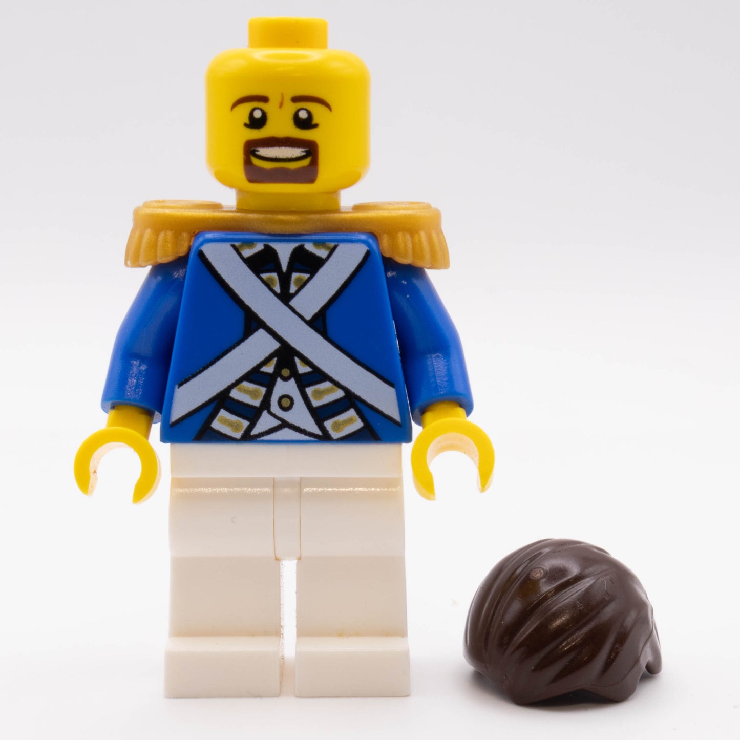 LEGO® Bluecoat Sergeant Minifigure Pirates PI150 - Brown Moustache and Goatee