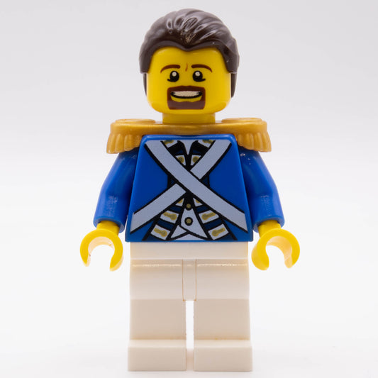 LEGO® Bluecoat Sergeant Minifigure Pirates PI150 - Brown Moustache and Goatee