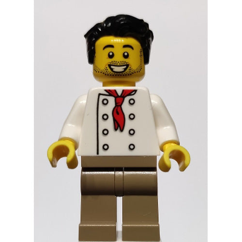 LEGO® Chef - White Torso with 8 Buttons Minifigure Town TWN431